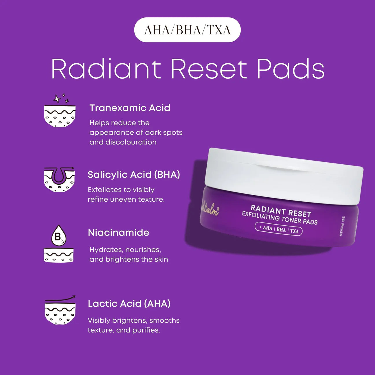 Radiant Reset | Exfoliating Toner Pads