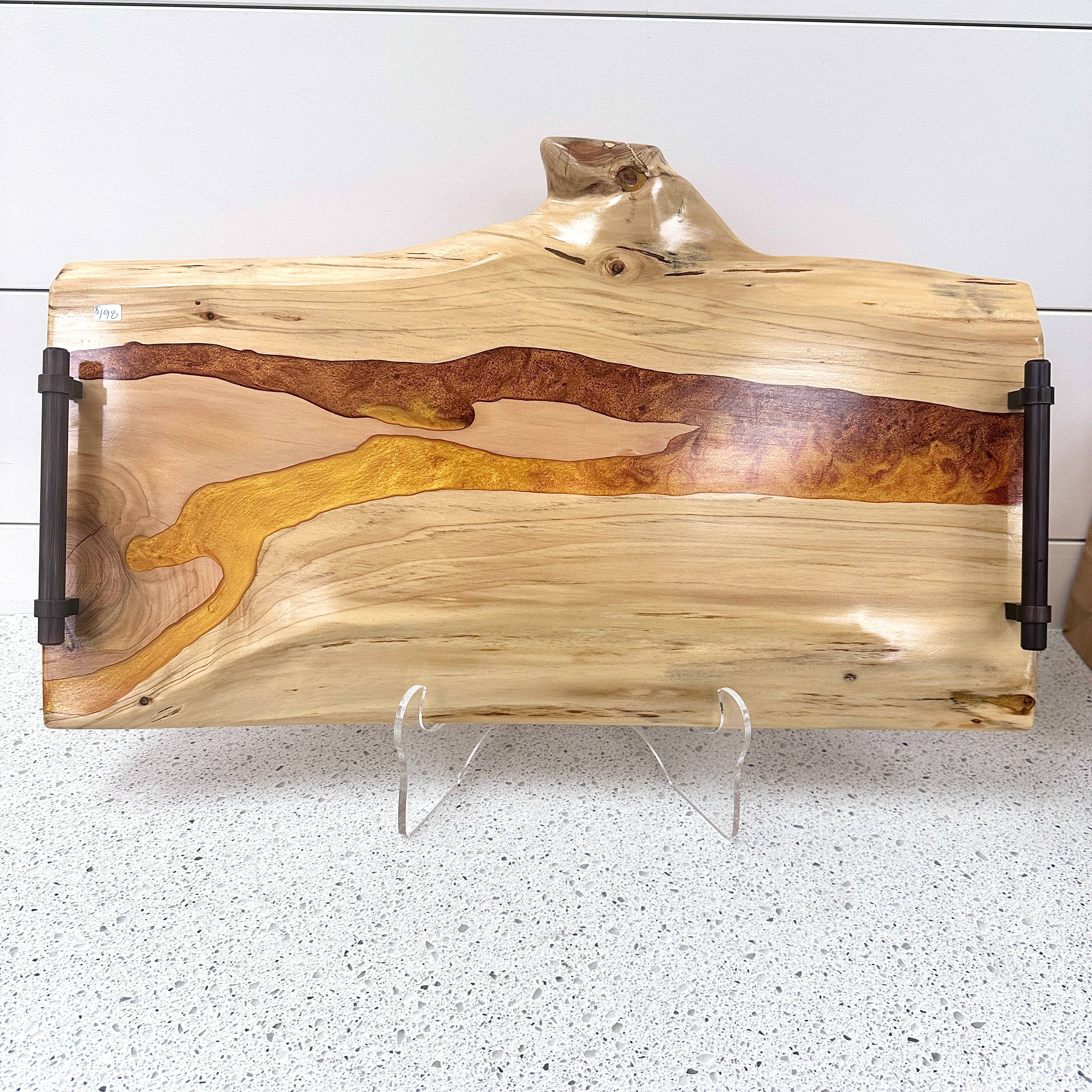 Custom Made Resin Charcuterie Board | Serving Tray 23"/12"