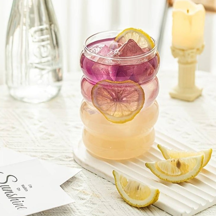 Drinking Glass with Glass Straw And Cleaning Brush