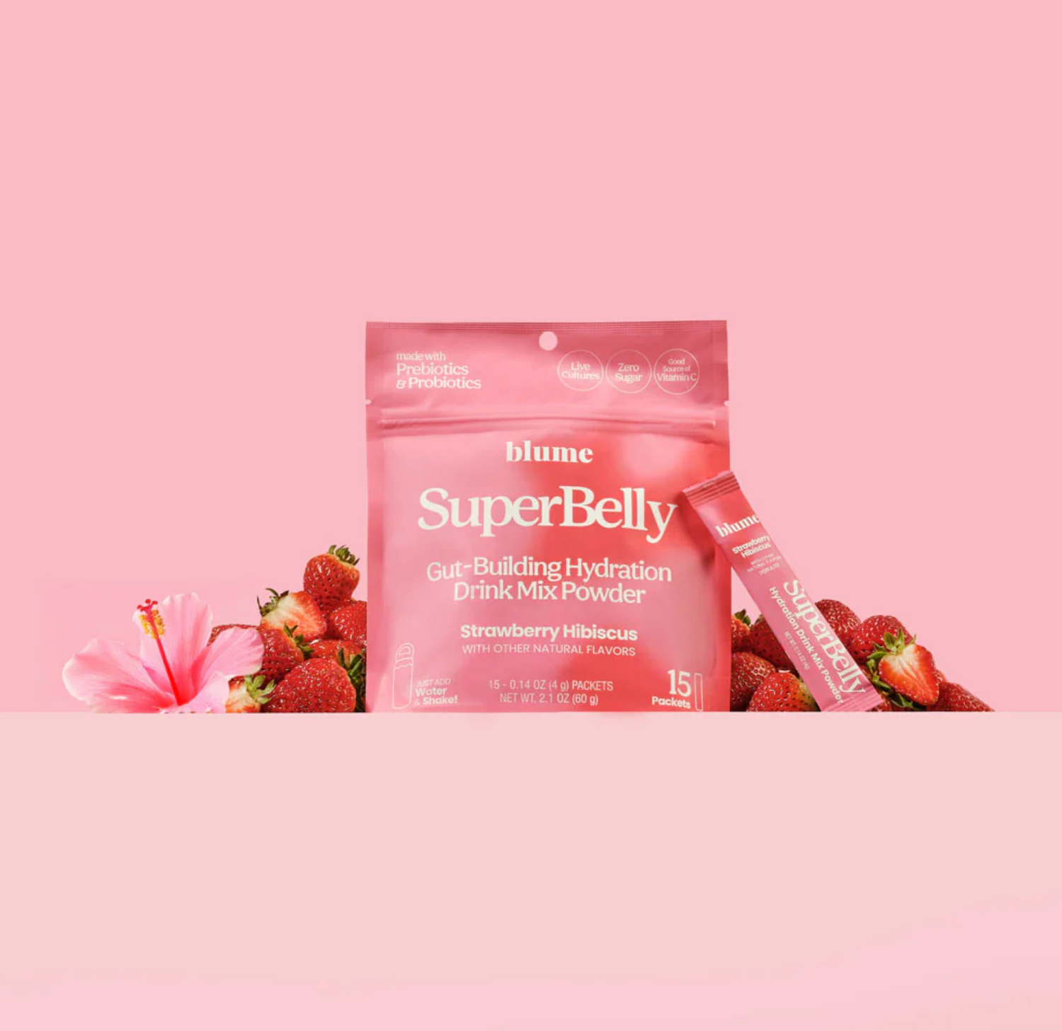 SuperBelly Strawberry Hibiscus | 15 PCS