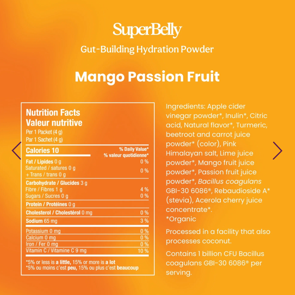 SuperBelly Mango Passion Fruit | 15 PCS