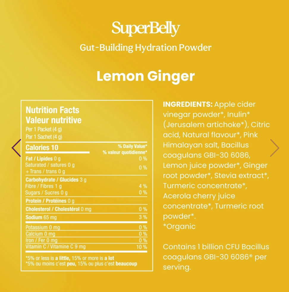 SuperBelly Lemon Ginger | 15 PCS