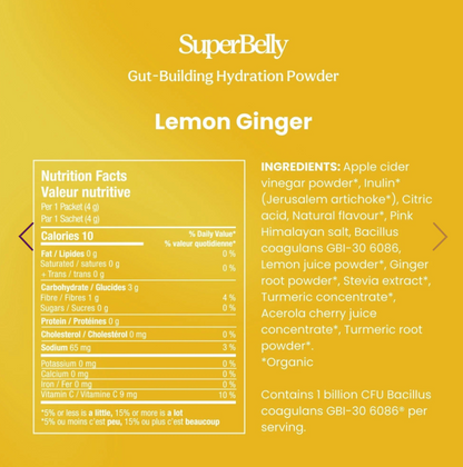 SuperBelly Lemon Ginger | 15 PCS