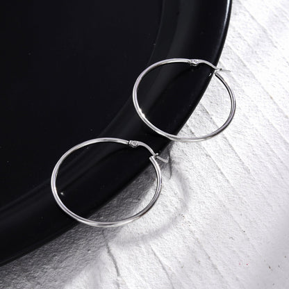 Hackney Nine BIANCA Classic Essential Hoop Earrings Silver
