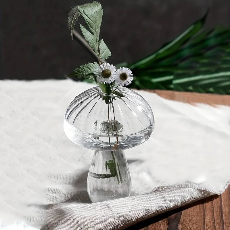 Hydroponic Striped Mushroom Vase