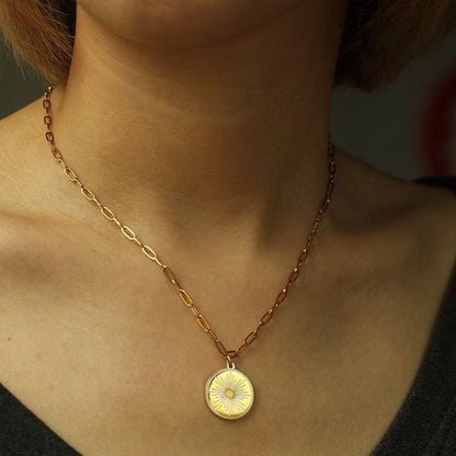 Hackney Nine LUNA &quot;Star Burst&quot; Enamel Pendant Necklace
